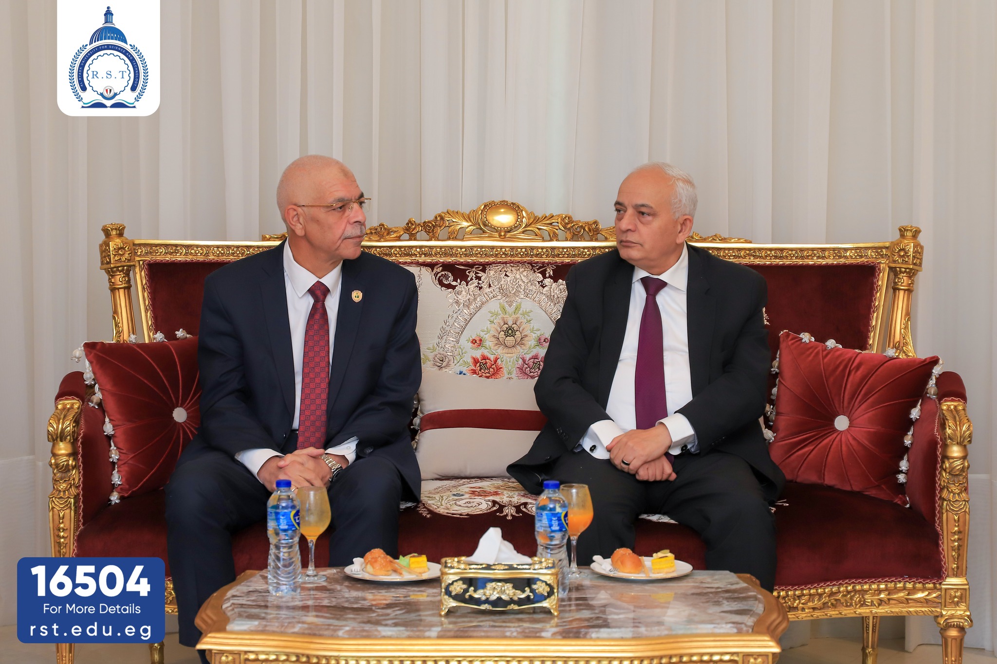 Professor Reda Hegazy receives the President of Menoufia University.