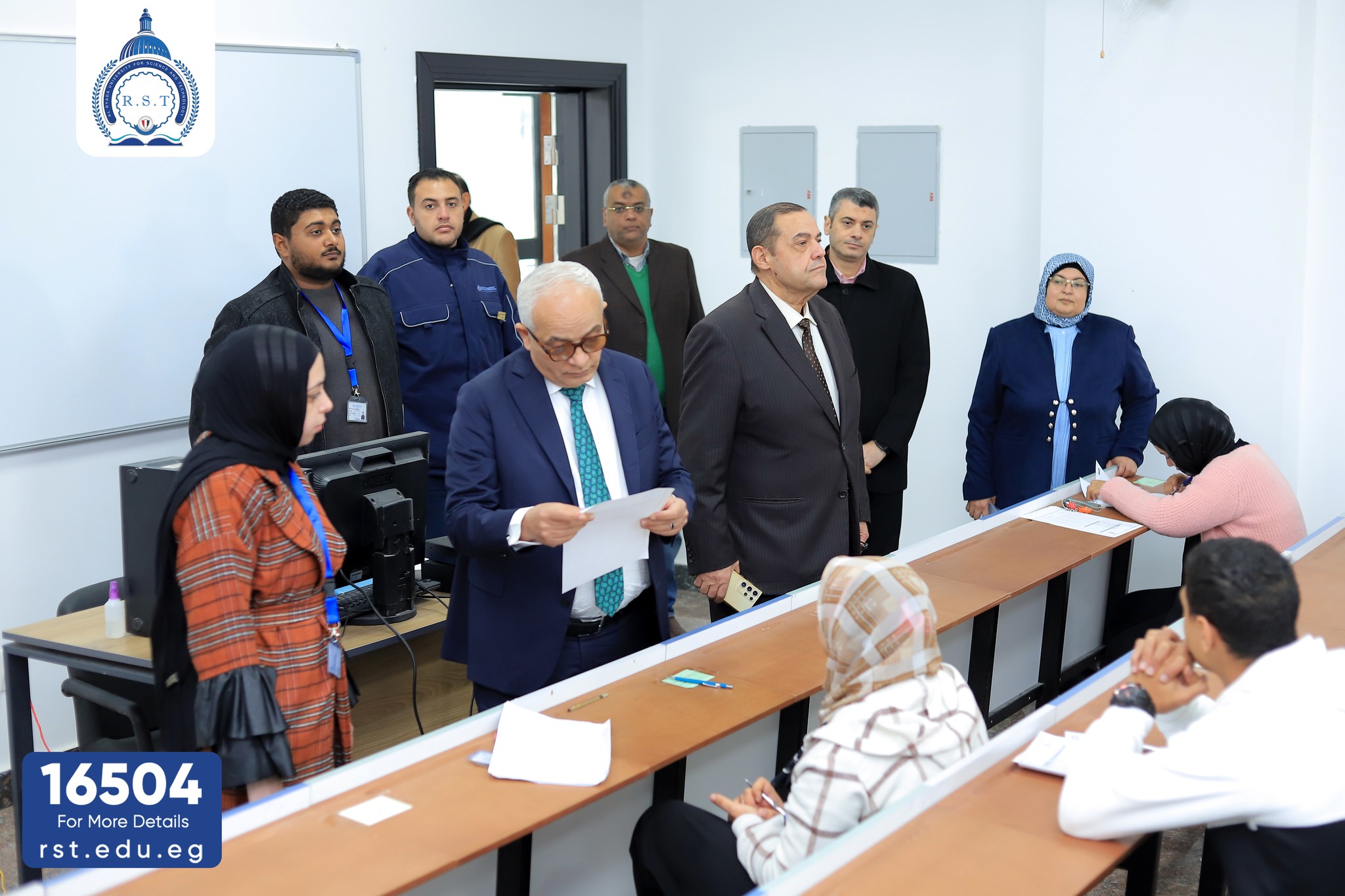 The President of Al-Ryada University for Science and Technology inspects the first-term exams in the faculties.