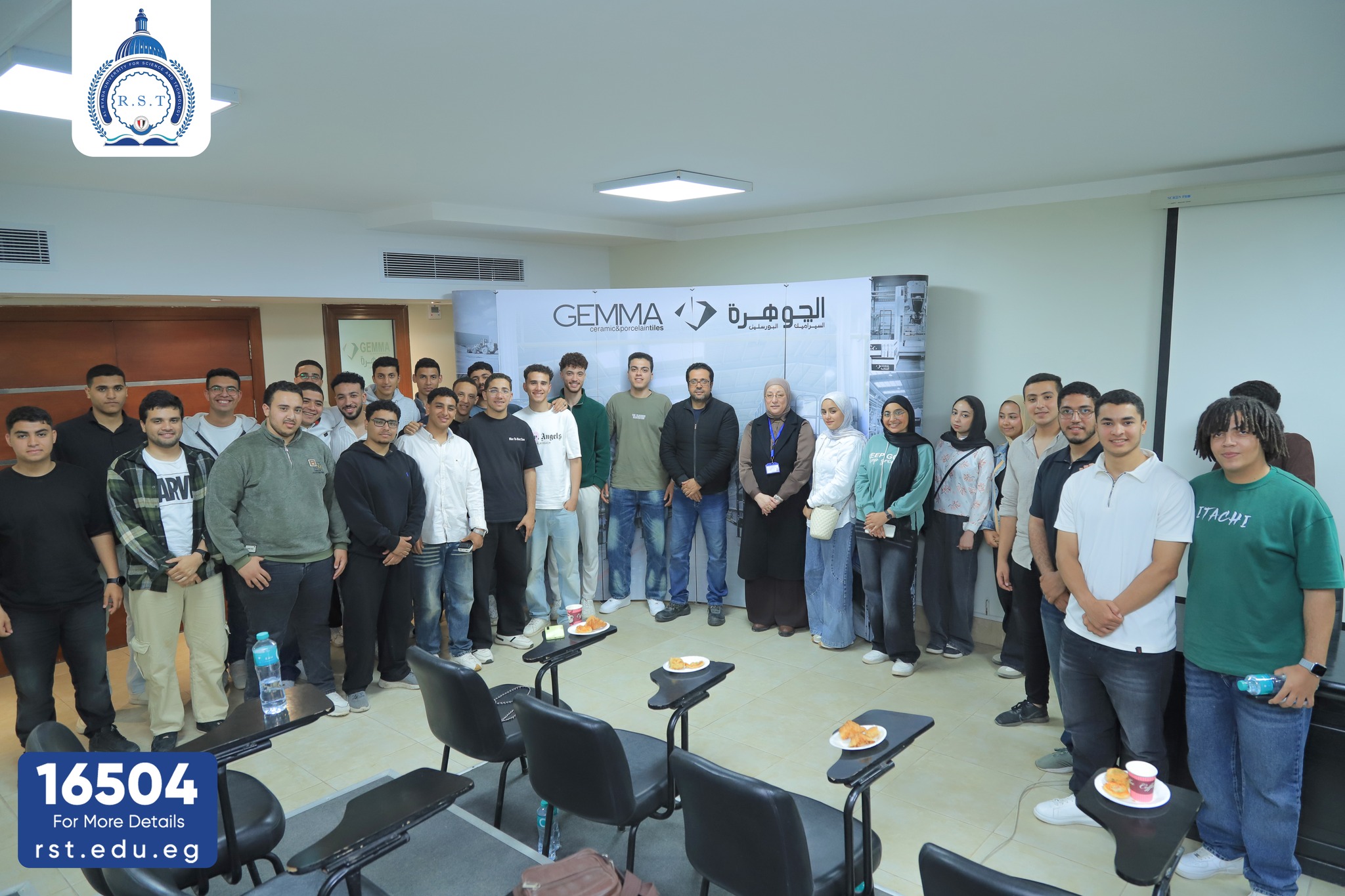 A Student Delegation from the Faculty of Engineering Visits Al Jawhara Ceramics Factory
